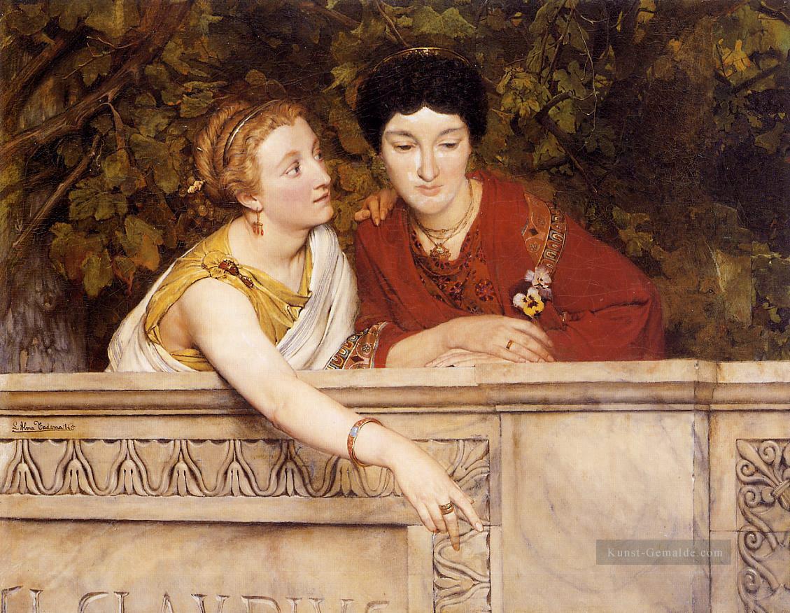 Gallo römischer Frauen romantischen Sir Lawrence Alma Tadema Ölgemälde
